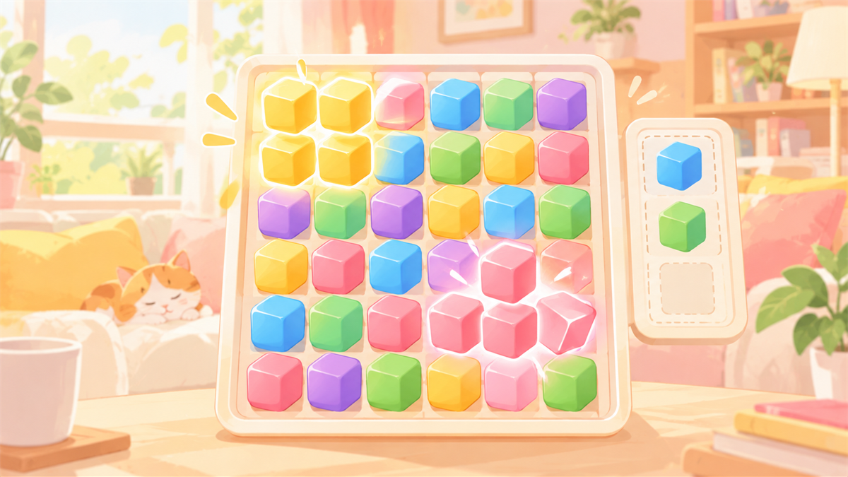 Cube Tap Sortのバッファ管理イメージイラスト
